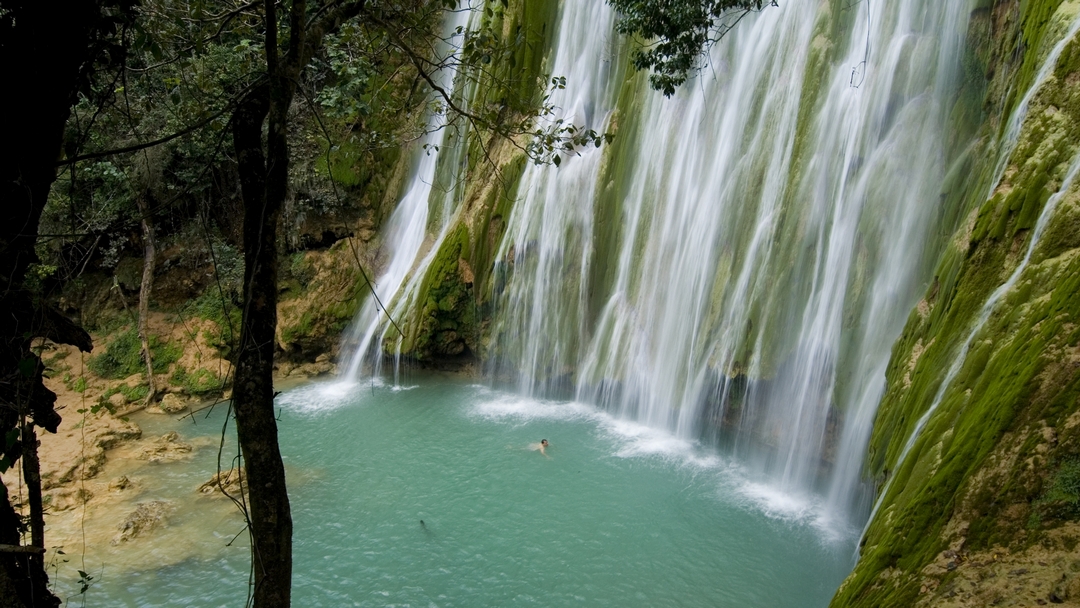 The waterfall Salto El Limón at the Samaná peninsula