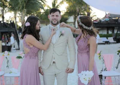 Groom and bridesmaids