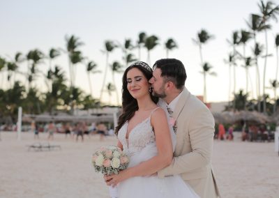 Wedding couple on the beach