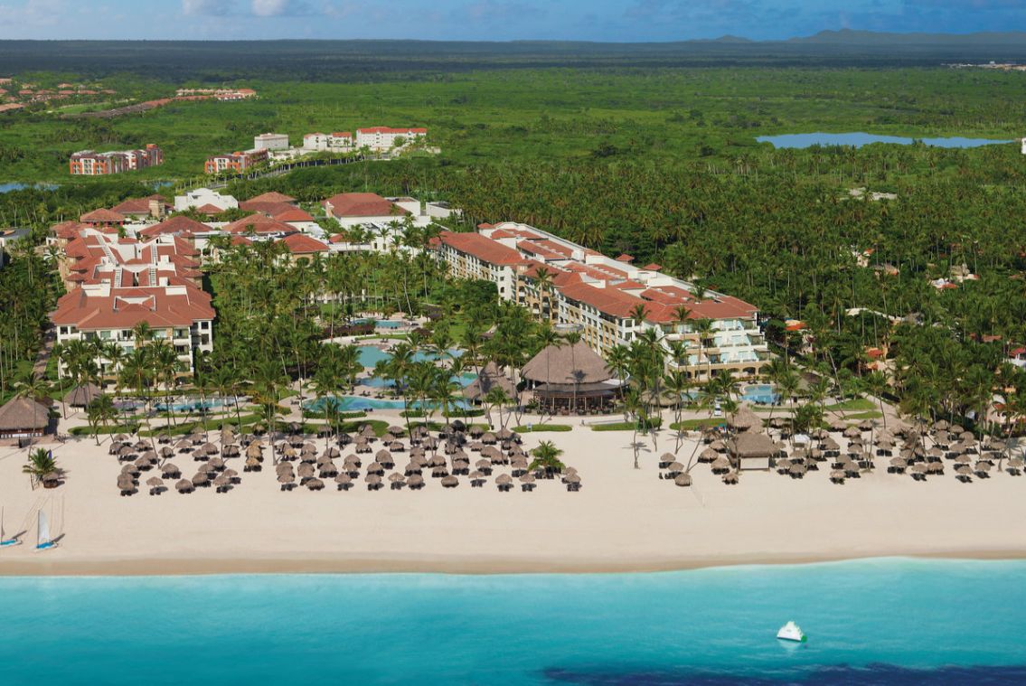 Aerial View of the all inclusive hotel Now Larimar in Punta Cana, Dominican Republic