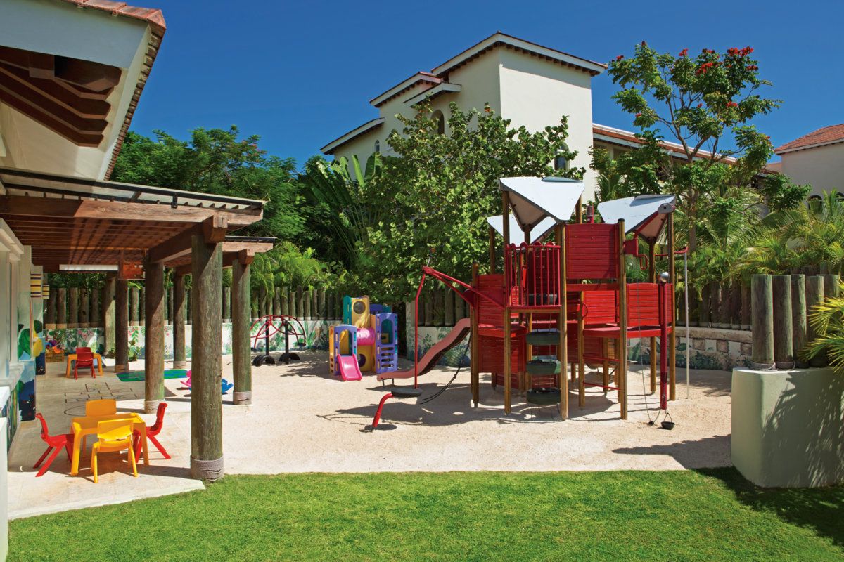 Playground for children in the Explorers Club at the all inclusive hotel Now Larimar in Punta Cana, Dominican Republic