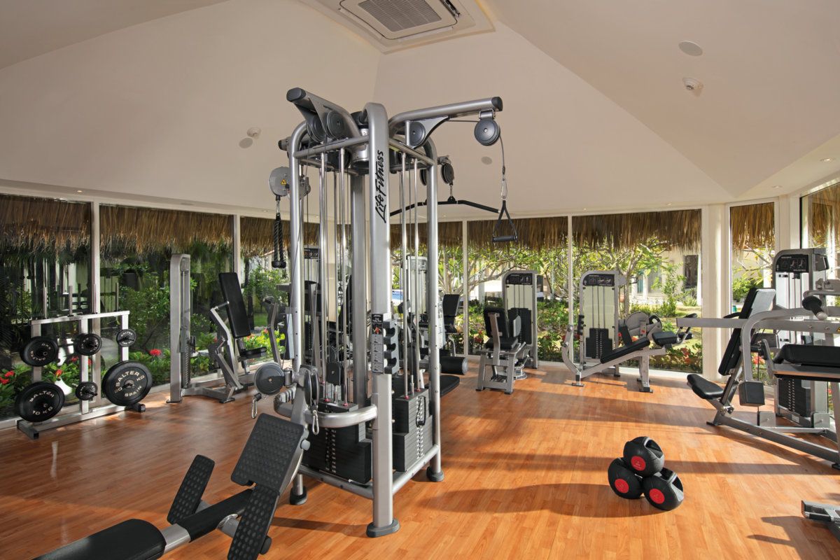 Gym at the all inclusive hotel Now Larimar in Punta Cana, Dominican Republic