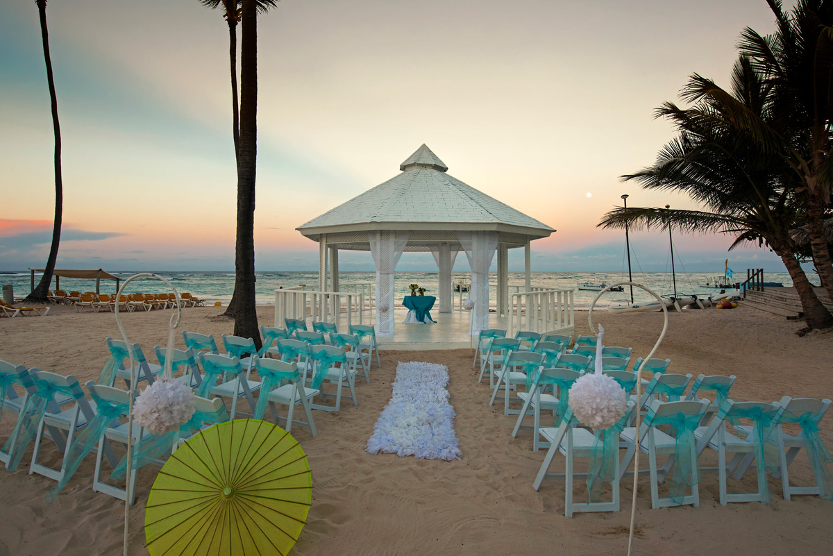 Ocean Blue & Sand Punta Cana Beach Gazebo for Wedding Ceremonies